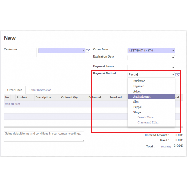 Add payment method Odoo 10 Add payment method Odoo 10