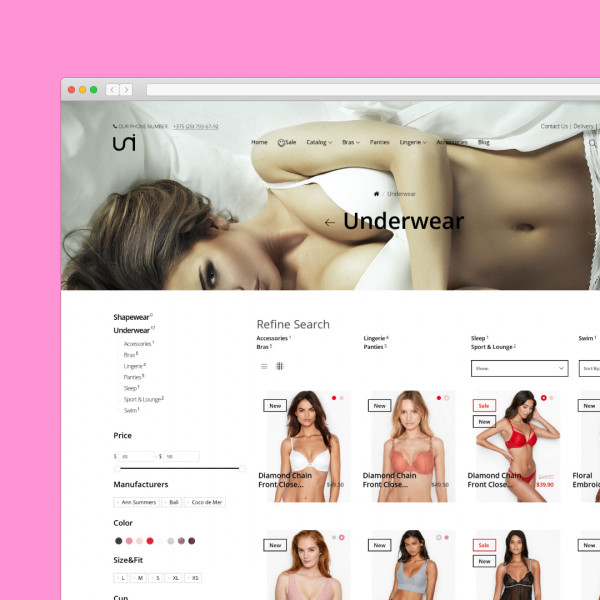 Underwear Opencart Theme  Underwear Opencart Theme